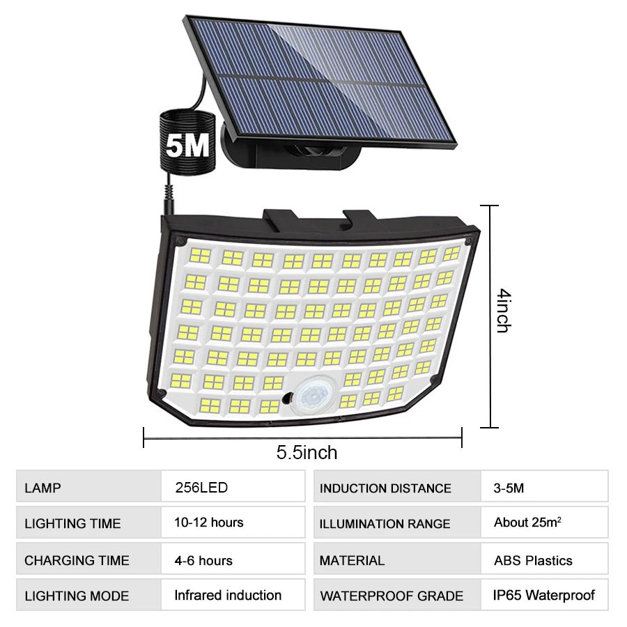 Solar Wall Light 328/348 LED | Super Bright Motion Sensor Outdoor Security Light - SunTweet