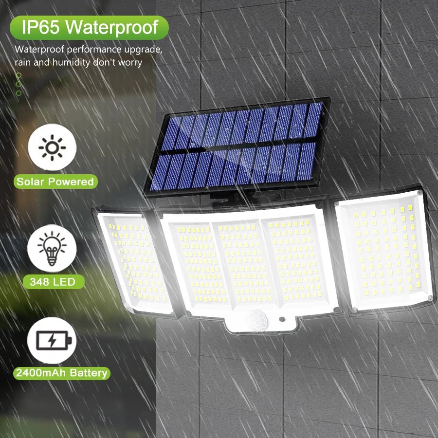 Solar Wall Light 328/348 LED | Super Bright Motion Sensor Outdoor Security Light - SunTweet