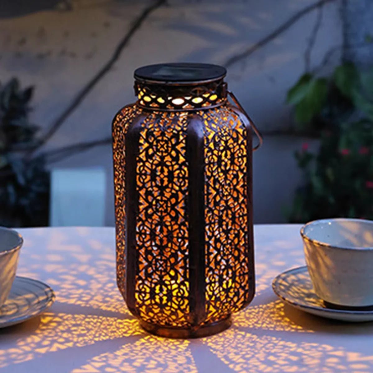 Solar Wrought Iron Projection Lantern - SunTweet