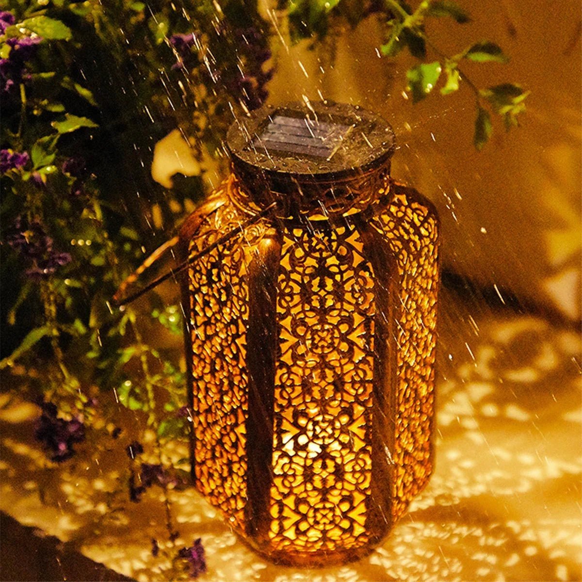Solar Wrought Iron Projection Lantern - SunTweet