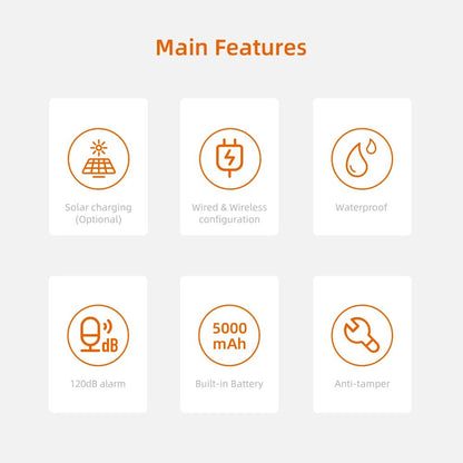 Staniot Wireless Strobe Siren 120dB | Solar Powered Indoor &amp; Outdoor Alarm - SunTweet