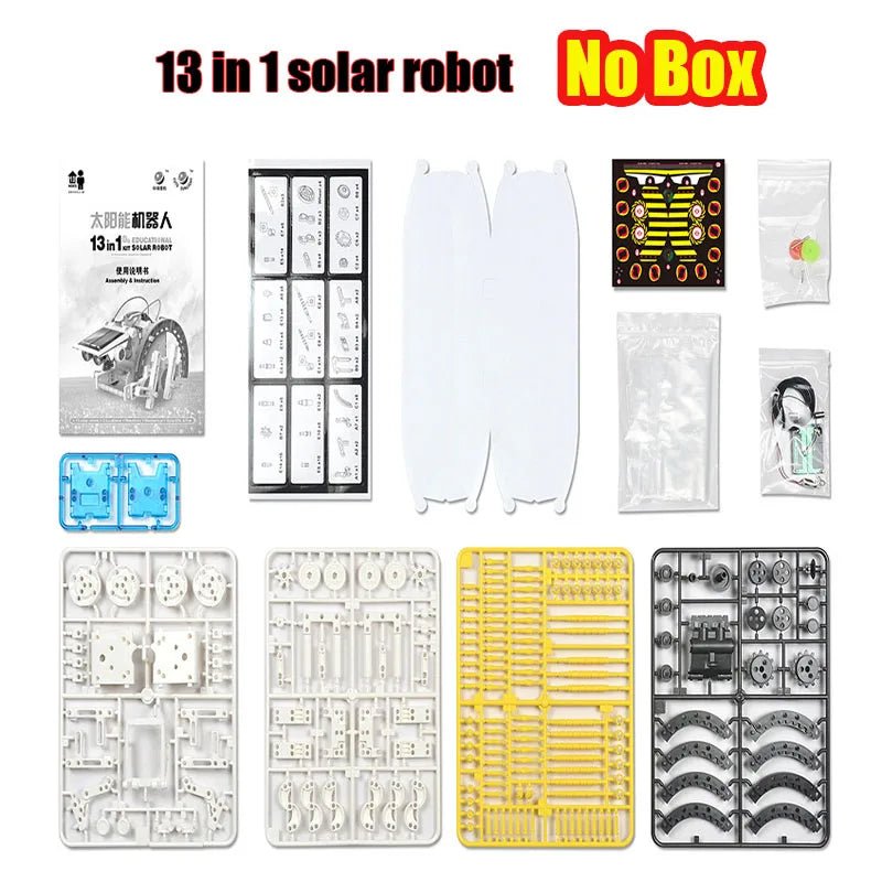 STEM 13 - in - 1 Solar Robot Kit | DIY Science Toy for Kids Age 8 - 12 - SunTweet
