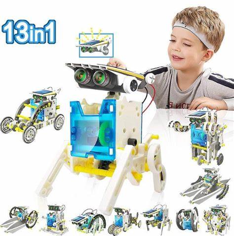 STEM 13 - in - 1 Solar Robot Kit | DIY Science Toy for Kids Age 8 - 12 - SunTweet