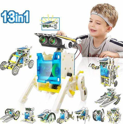 STEM 13 - in - 1 Solar Robot Kit | DIY Science Toy for Kids Age 8 - 12 - SunTweet