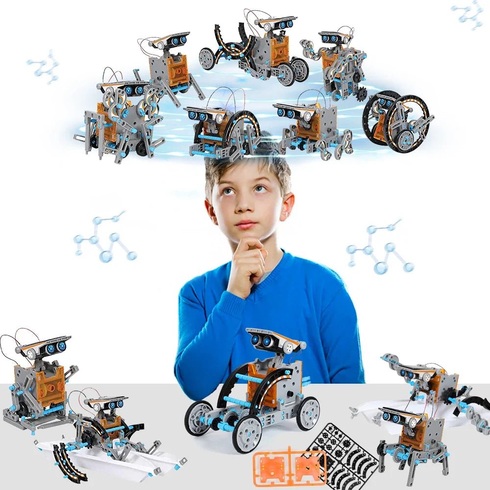STEM 13 - in - 1 Solar Robot Kit | DIY Science Toy for Kids Age 8 - 12 - SunTweet