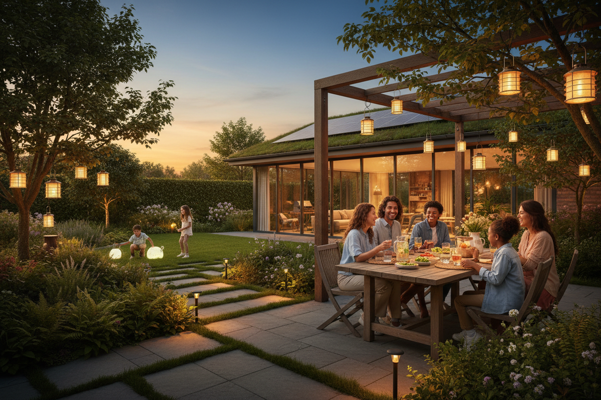 SunTweet Hero - Solar Homes Family River Nature