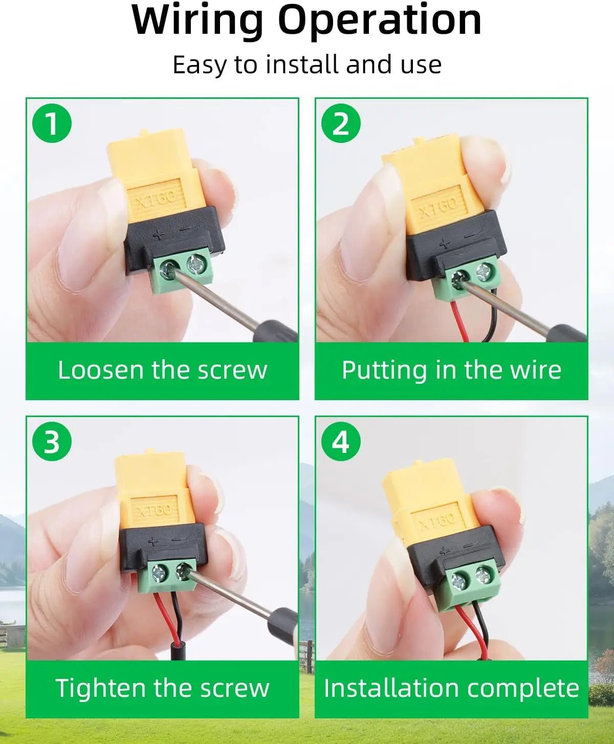 XT60 2-Pin Solderless Power Connector Adapter - SunTweet